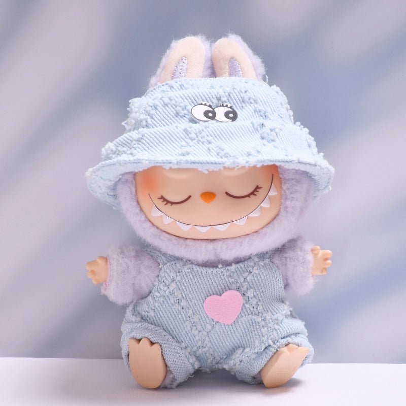 【Only Clothes】Labubu Eye Hat Overalls Set【Handmade Design】