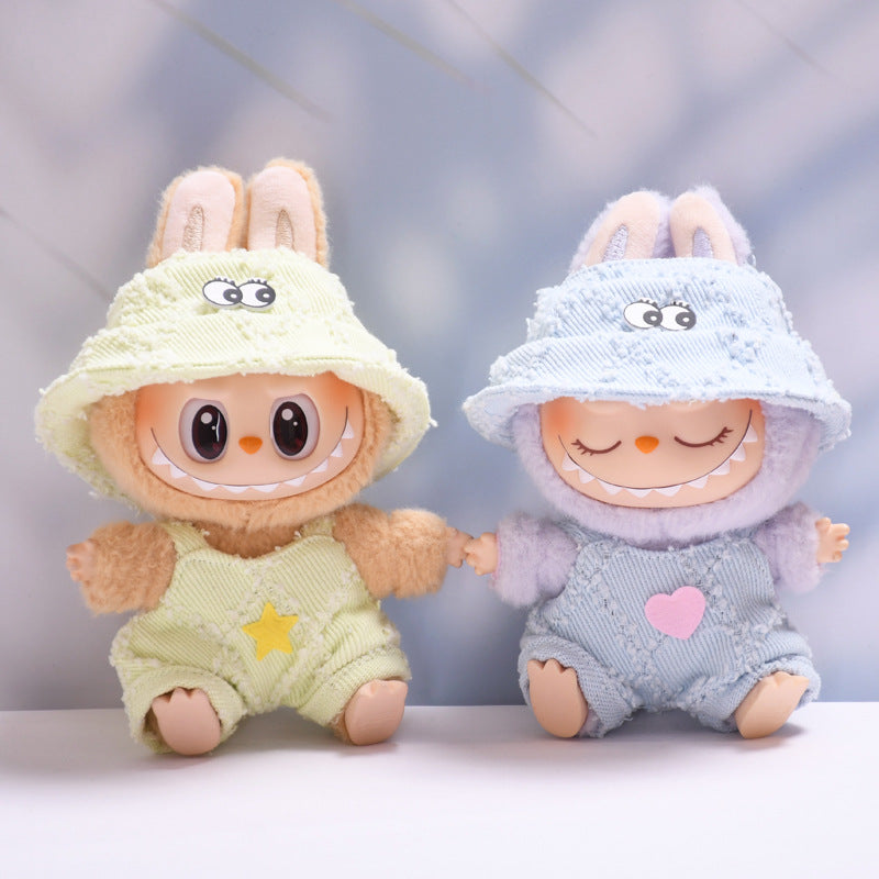 【Only Clothes】Labubu Eye Hat Overalls Set【Handmade Design】