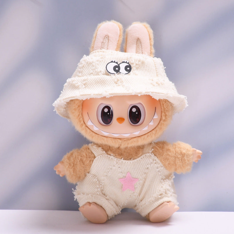 【Only Clothes】Labubu Eye Hat Overalls Set【Handmade Design】