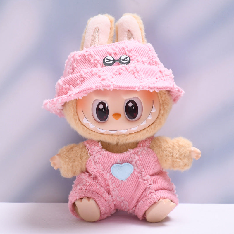 【Only Clothes】Labubu Eye Hat Overalls Set【Handmade Design】