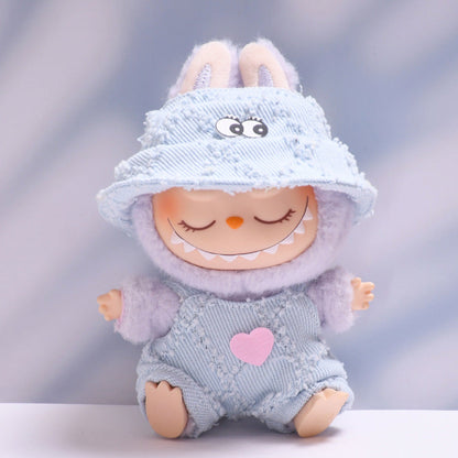 【Only Clothes】Labubu Eye Hat Overalls Set【Handmade Design】