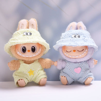 【Only Clothes】Labubu Eye Hat Overalls Set【Handmade Design】