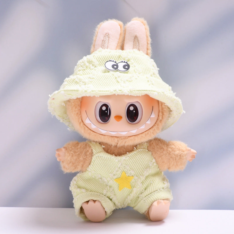 【Only Clothes】Labubu Eye Hat Overalls Set【Handmade Design】