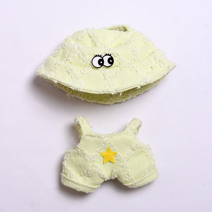 【Only Clothes】Labubu Eye Hat Overalls Set【Handmade Design】